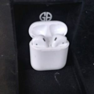 Apple airpods and 2 water proof speakers